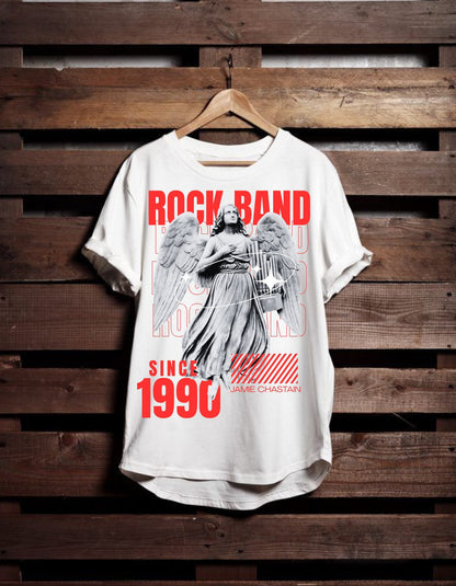 Rock Band Angel Vintage Graphic T-Shirt – Since 199 - Unisex Oversized Standard T-Shirt
