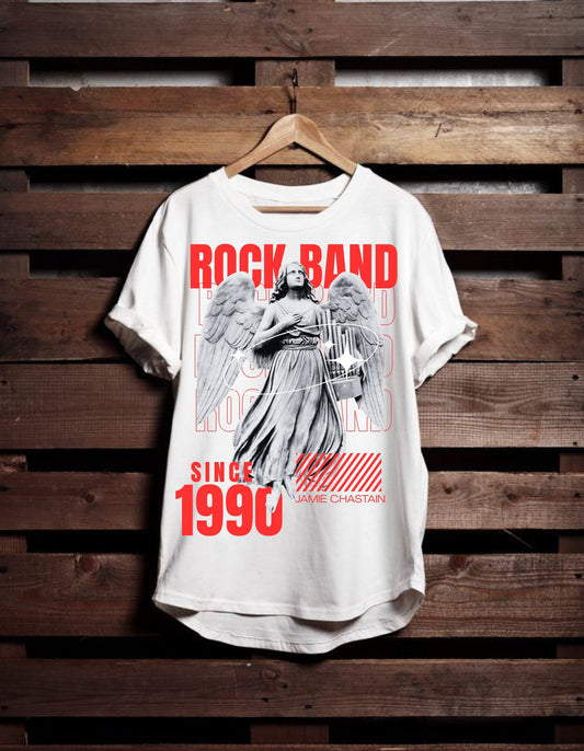 Rock Band Angel Vintage Graphic T-Shirt – Since 199 - Unisex Oversized Standard T-Shirt