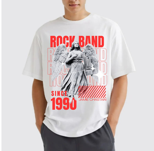 Rock Band Angel Vintage Graphic T-Shirt – Since 199 - Unisex Oversized Standard T-Shirt